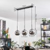 Ripoll Lampadario a sospensione, Lampada a sfera, Lampada a sospensione Cromo, Grigio fumo, 3-Luci