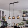 Ripoll Lampadario a sospensione, Lampada a sfera, Lampada a sospensione Cromo, Grigio fumo, 3-Luci