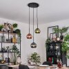 Koyoto Lampadario a sospensione, Lampada a sfera, Lampada a sospensione Nero, 3-Luci
