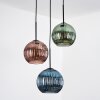 Koyoto Lampadario a sospensione, Lampada a sfera, Lampada a sospensione Nero, 3-Luci