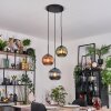 Koyoto Lampadario a sospensione, Lampada a sfera, Lampada a sospensione Nero, 3-Luci