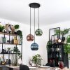 Koyoto Lampadario a sospensione, Lampada a sfera, Lampada a sospensione Nero, 3-Luci