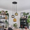 Koyoto Lampadario a sospensione, Lampada a sfera, Lampada a sospensione Nero, 3-Luci