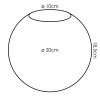 Paralume in vetro  Gastor Vetro di ricambio 20 cm Chiaro, Ramato