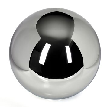Paralume in vetro  Gastor Vetro di ricambio 30 cm Cromo, Grigio fumo
