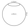 Paralume in vetro  Gastor Vetro di ricambio, pezzo di ricambio 30 cm Chiaro, Ramato