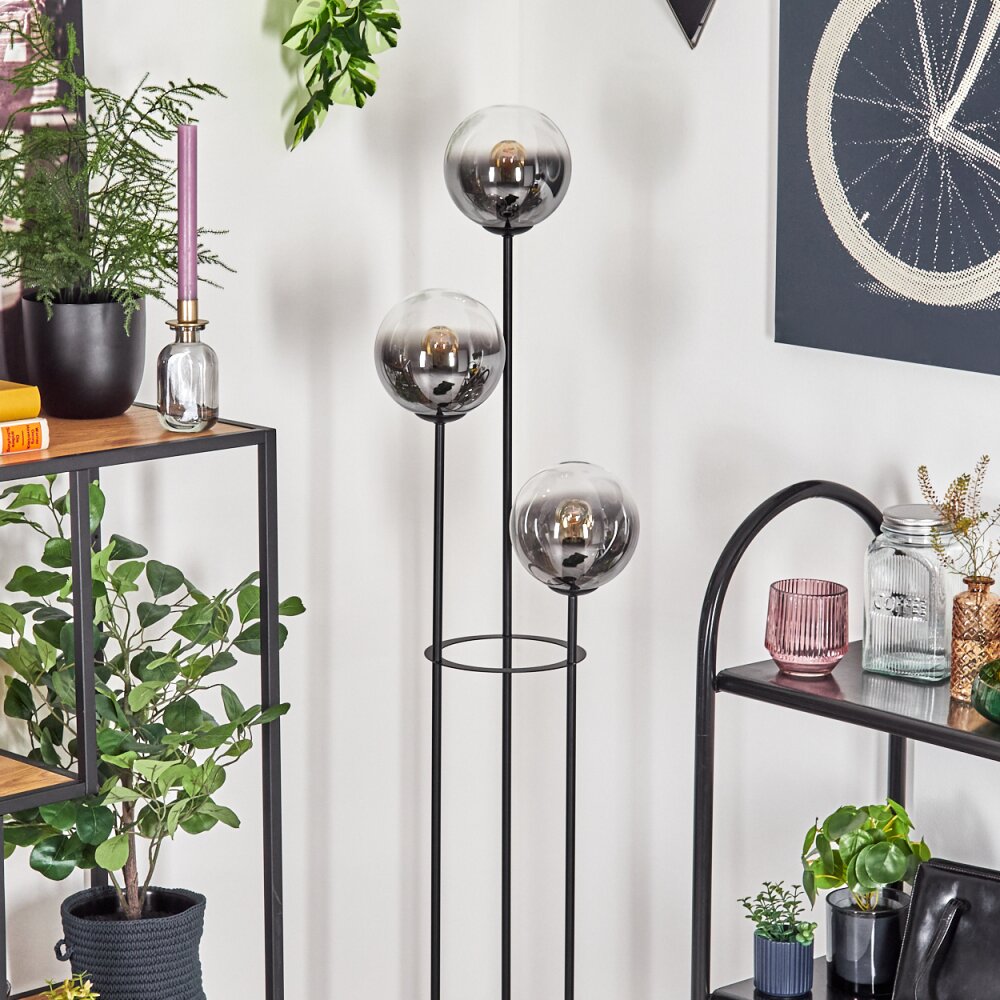 Gastor Lampada da terra 30 cm Nero, 3-Luci