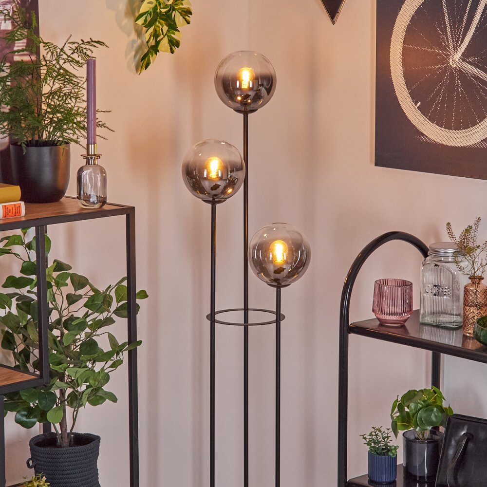Gastor Lampada da terra 30 cm Nero, 3-Luci