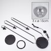 Gastor Lampada da terra 30 cm Nero, 3-Luci