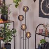 Koyoto Lampada da terra 30 cm Legno scuro, Nero, 4-Luci