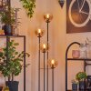 Gastor Lampada da terra 30 cm Legno scuro, Nero, 4-Luci