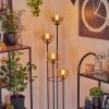 Gastor Lampada da terra 30 cm Legno scuro, Nero, 4-Luci