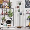 Koyoto Lampada da terra Legno scuro, Nero, 4-Luci