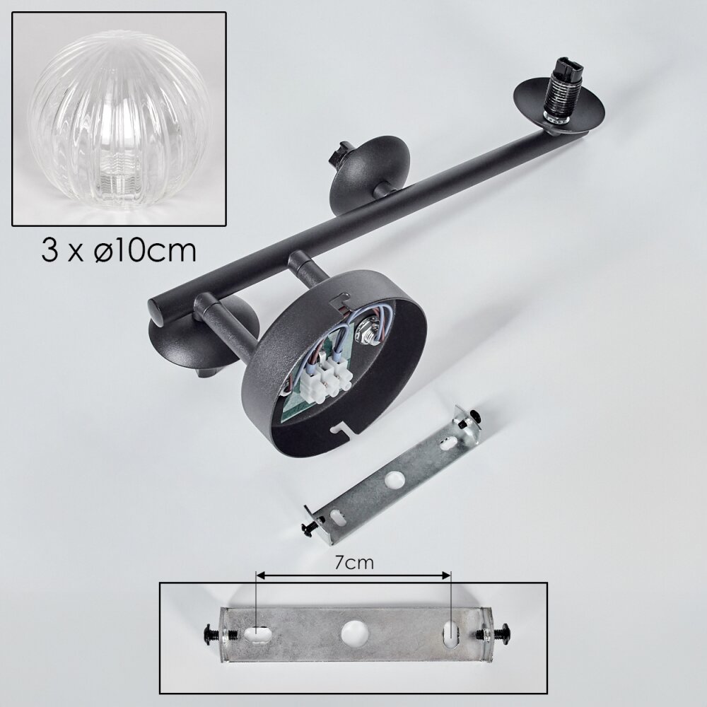 Chehalis Plafoniera, Lampada a sfera Chiaro, 3-Luci