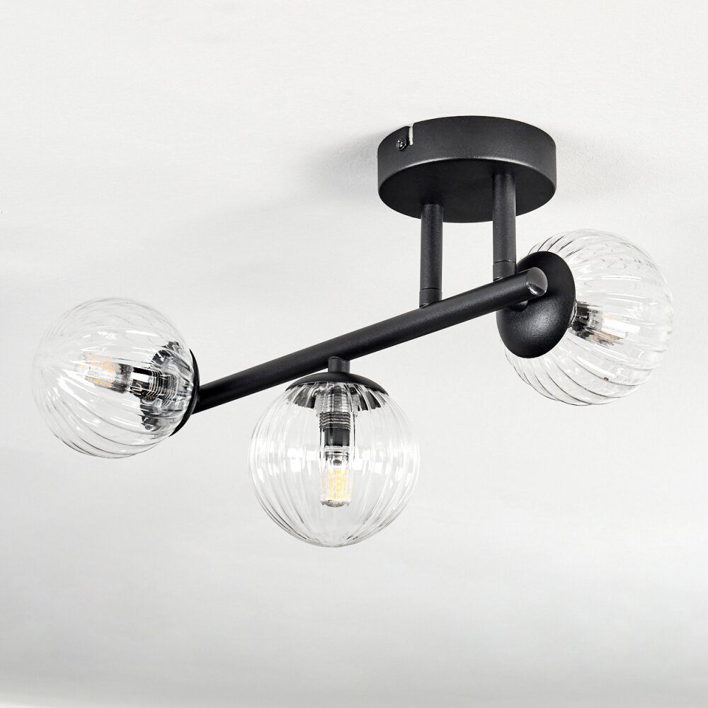 Chehalis Plafoniera, Lampada a sfera Chiaro, 3-Luci