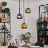 Koyoto Lampadario a sospensione, Lampada a sfera, Lampada a sospensione, Lampada a sospensione a cluster Nero, 3-Luci