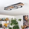 Besperia Plafoniera LED Aspetto del legno, Nero, 1-Luce