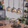 Ripoll Lampadario a sospensione, Lampada a sfera, Lampada a sospensione Cromo, Chiaro, Grigio fumo, 3-Luci