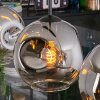 Ripoll Lampadario a sospensione, Lampada a sfera, Lampada a sospensione Cromo, Chiaro, Grigio fumo, 3-Luci