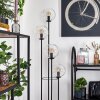 Gastor Lampada da terra 30 cm Legno scuro, Nero, 4-Luci
