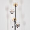 Koyoto Lampada da terra 30 cm Legno scuro, Nero, 4-Luci