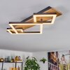 Cabanas Plafoniera LED Aspetto del legno, Nero, 1-Luce