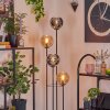 Koyoto Lampada da terra 30 cm Legno scuro, Nero, 4-Luci