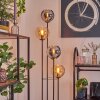 Koyoto Lampada da terra 30 cm Legno scuro, Nero, 4-Luci