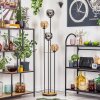 Koyoto Lampada da terra 30 cm Legno scuro, Nero, 4-Luci
