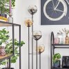 Koyoto Lampada da terra 30 cm Legno scuro, Nero, 4-Luci