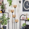 Koyoto Lampada da terra 30 cm Legno scuro, Nero, 4-Luci