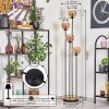 Koyoto Lampada da terra 30 cm Legno scuro, Nero, 4-Luci