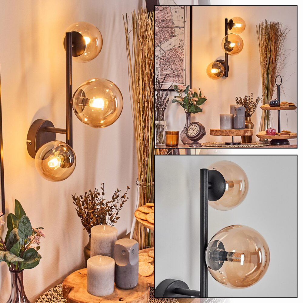 Chehalis Lampada a sfera, Applique Ambrato, 3-Luci main product photo