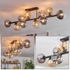Gastor Plafoniera, Lampada a sfera Ambrato, Chiaro, Grigio fumo, 10-Luci
