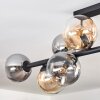 Gastor Plafoniera, Lampada a sfera Ambrato, Chiaro, Grigio fumo, 10-Luci