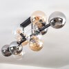 Gastor Plafoniera, Lampada a sfera Ambrato, Chiaro, Grigio fumo, 10-Luci