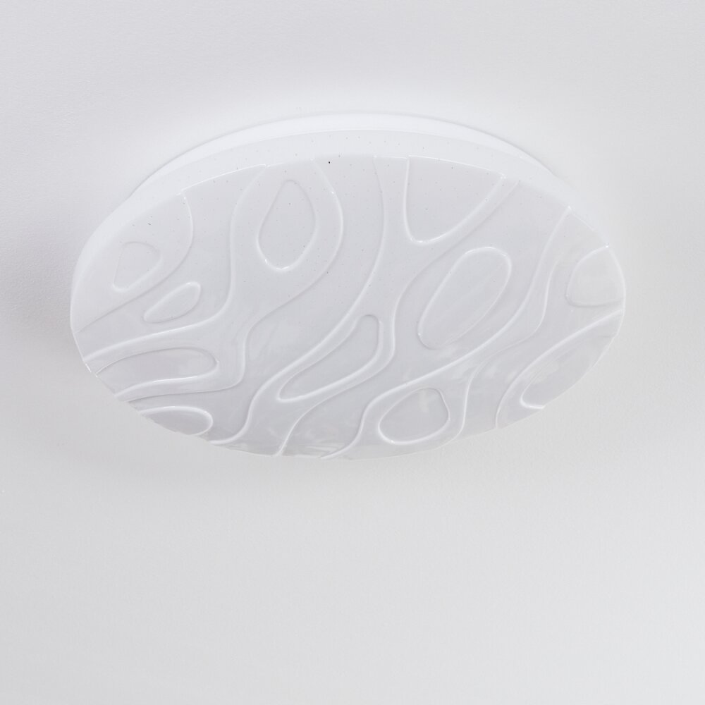 Deral Plafoniera LED Bianco, 1-Luce, Telecomando