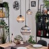 Koyoto Lampadario a sospensione, Lampada a sfera, Lampada a sospensione Ambrato, Chiaro, Grigio fumo, 3-Luci