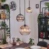 Koyoto Lampadario a sospensione, Lampada a sfera, Lampada a sospensione Ambrato, Chiaro, Grigio fumo, 3-Luci