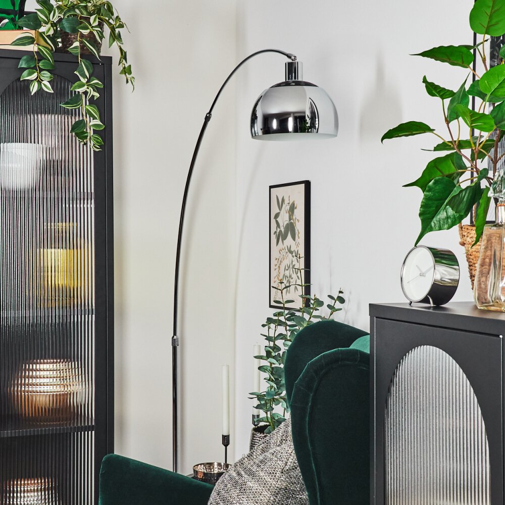 Baloca Lampada da terra Cromo, Nero, 1-Luce