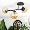 Chehalis Plafoniera, Lampada a sfera Ambrato, 3-Luci