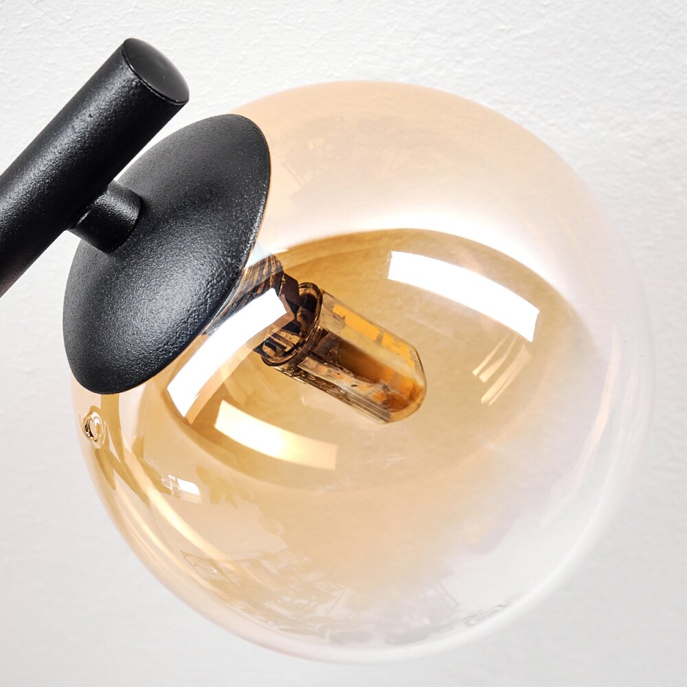 Chehalis Plafoniera, Lampada a sfera Ambrato, Chiaro, 3-Luci