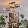 Gastor Plafoniera, Lampada a sfera Ambrato, Chiaro, Grigio fumo, 6-Luci