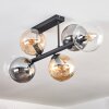 Gastor Plafoniera, Lampada a sfera Ambrato, Chiaro, Grigio fumo, 6-Luci