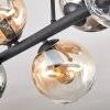 Gastor Plafoniera, Lampada a sfera Ambrato, Chiaro, Grigio fumo, 6-Luci
