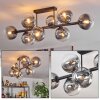 Gastor Plafoniera, Lampada a sfera Chiaro, Grigio fumo, 8-Luci