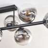 Gastor Plafoniera, Lampada a sfera Chiaro, Grigio fumo, 8-Luci