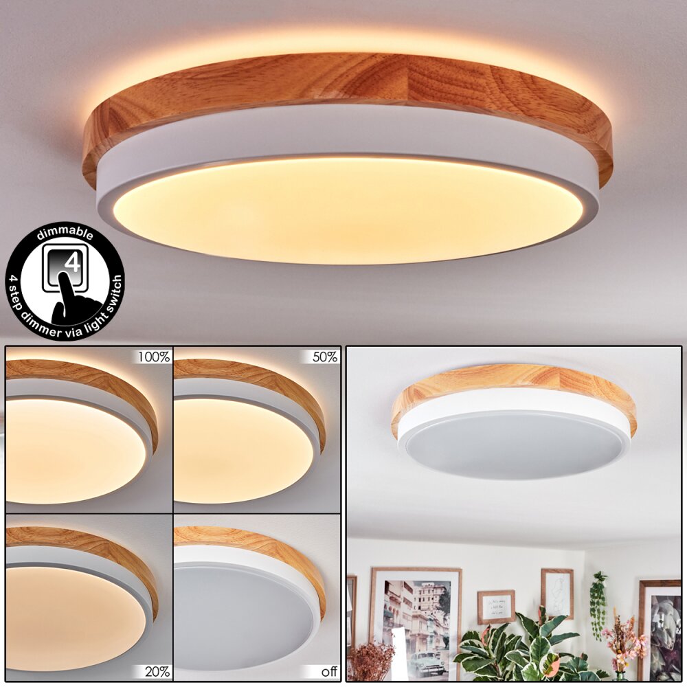 Hiral Plafoniera, Panel LED Écru, Bianco, 1-Luce main product photo