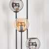 Koyoto Lampada da terra 30 cm Legno scuro, Nero, 4-Luci