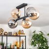 Gastor Plafoniera, Lampada a sfera Ambrato, Grigio fumo, 6-Luci
